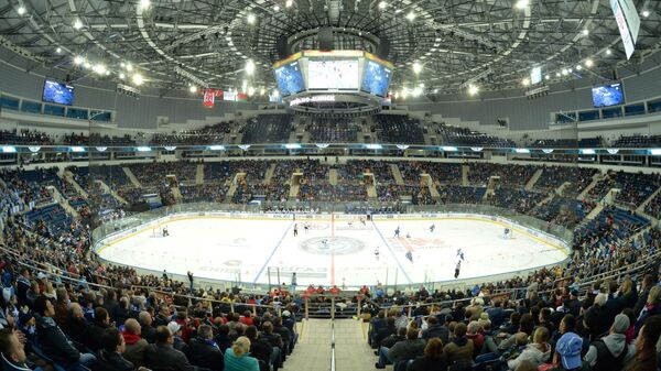 Минск-Арена перед матчем КХЛ между Динамо и Слованом  - Sputnik Беларусь
