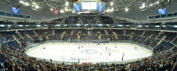Минск-Арена перед матчем КХЛ между Динамо и Слованом Минск-Арена перед матчем КХЛ между Динамо и Слованом - Sputnik Беларусь