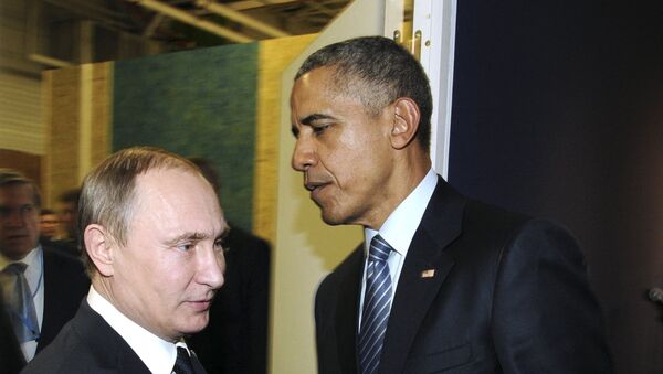 Владимир Путин и Барак Обама на климатическом саммите в Париже - Sputnik Беларусь