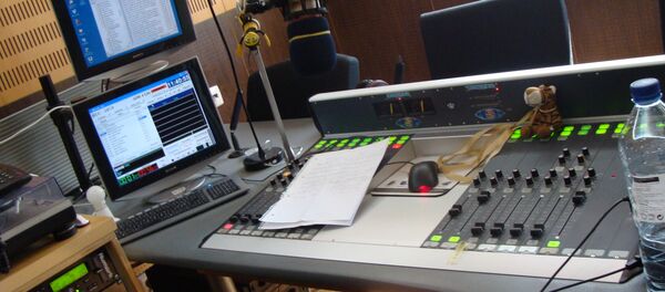 Студия на радио, архивное фото - Sputnik Беларусь