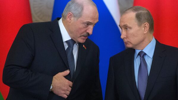 Президент РФ В.Путин и президент Беларуси А. Лукашенко - Sputnik Беларусь