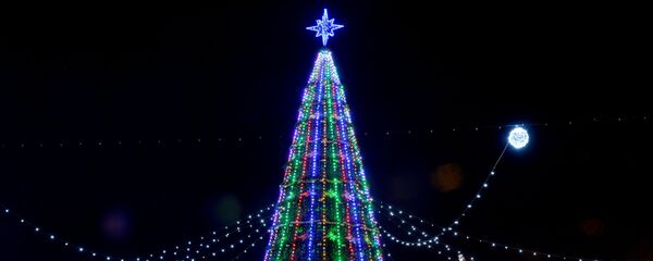 Елка на Октябрьской площади - Sputnik Беларусь