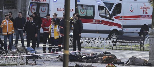 Машины скорой помощи на площади Султанахмет в Стамбуле - Sputnik Беларусь