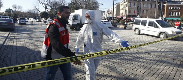 Место взрыва на площади в Стамбуле оцеплено полицией - Sputnik Беларусь