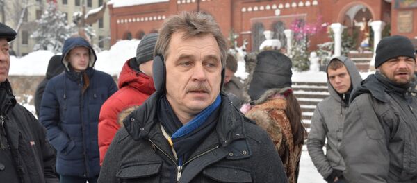 Анатолий Лебедько на акции солидарности с ИП Анатолий Лебедько на акции солидарности с ИП - Sputnik Беларусь