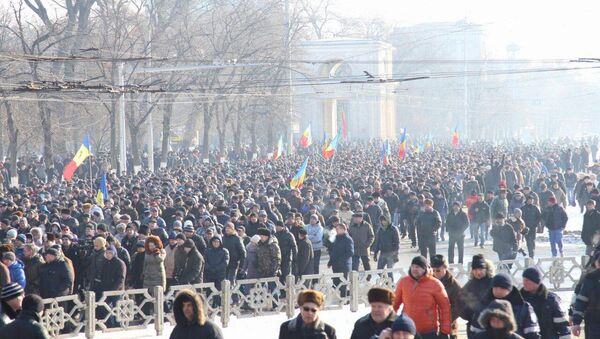 Протест Парламент Молдовы 21.01.2016 Proteste Parlament 21.01.2016 - Sputnik Беларусь