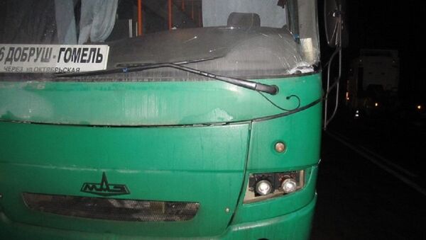 Рейсовый автобус, сбивший мужчину - Sputnik Беларусь