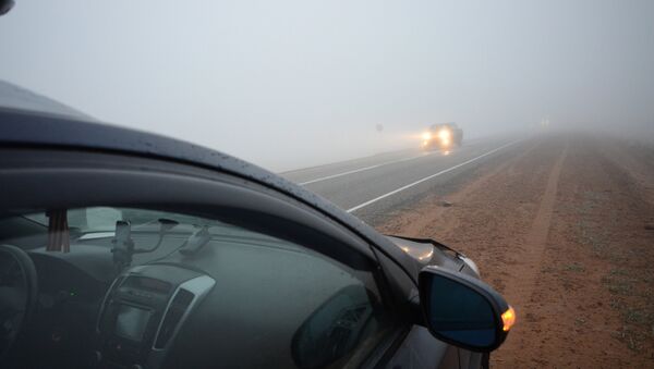 Туман на дороге, архивное фото - Sputnik Беларусь