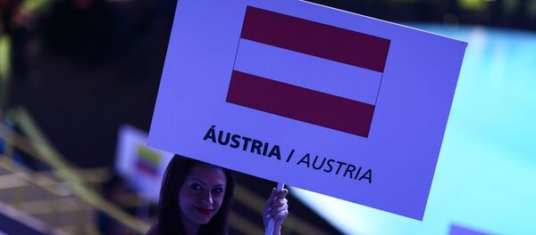Табличка с флагом Австрии Табличка с флагом Австрии - Sputnik Беларусь