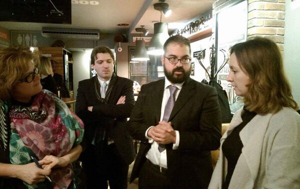 Представители итальянского посольства и бизнеса на встрече с белорусскими журналистами - Sputnik Беларусь