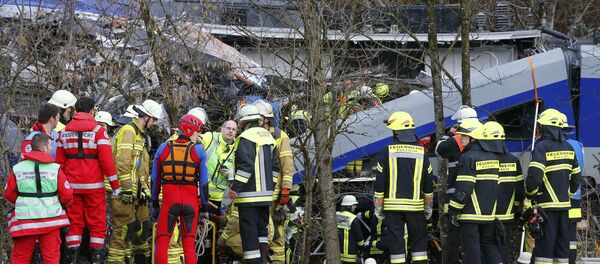 Столкновение поездов в Баварии Столкновение поездов в Баварии - Sputnik Беларусь