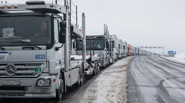 Фуры на литовской границе - Sputnik Беларусь