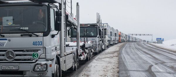 Фуры на литовской границе, архивное фото - Sputnik Беларусь