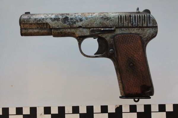Пистолет ТТ, изъятый у жителя Дятлово. - Sputnik Беларусь