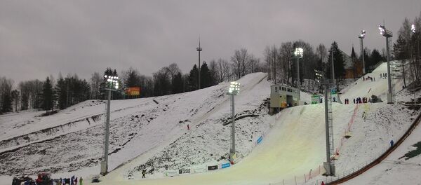 Трамплин в Раубичах на этапе Кубка мира по фристайлу - Sputnik Беларусь