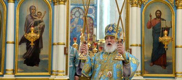 Митрополит Минский и Заславский Павел, Патриарший Экзарх всея Беларуси проводит службу в Свято-Духовом кафедральном соборе. Митрополит Минский и Заславский Павел, Патриарший Экзарх всея Беларуси проводит службу в Свято-Духовом кафедральном соборе. - Sputnik Беларусь