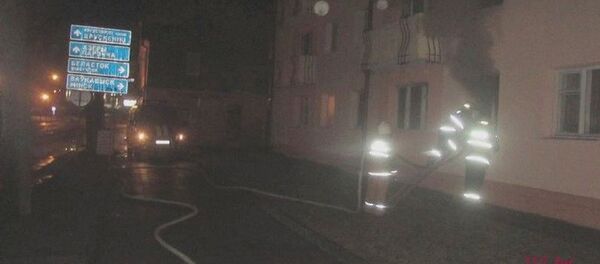 Пожар в пятиэтажном доме в Гродно Пожар в пятиэтажном доме в Гродно - Sputnik Беларусь