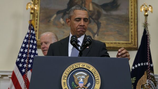Барак Обама на обсуждении плана по закрытию тюрьмы Гуантанамо - Sputnik Беларусь