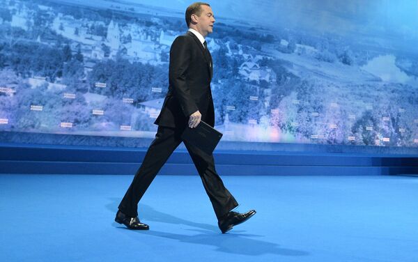 Председатель партии Единая Россия, премьер-министр РФ Д. Медведев - Sputnik Беларусь