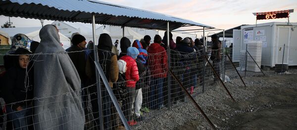 Мигранты на границе Греции и Македонии - Sputnik Беларусь