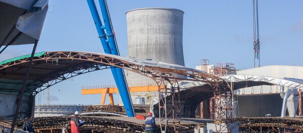 Строительство Белорусской АЭС в Островце Строительство Белорусской АЭС в Островце - Sputnik Беларусь