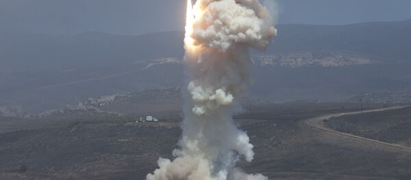 Запуск баллистической ракеты, архивное фото Запуск баллистической ракеты, архивное фото - Sputnik Беларусь