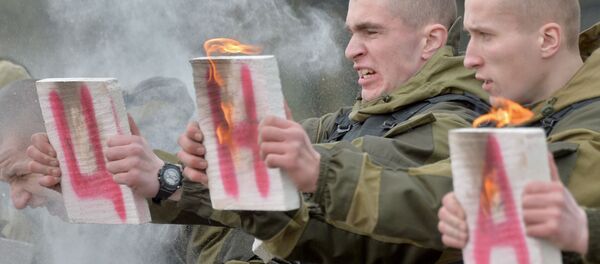 Показательное выступление спецназовцев, архивное фото - Sputnik Беларусь