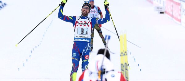 Финиш Мартена Фуркада в смешанной эстафете на ЧМ в Норвегии - Sputnik Беларусь