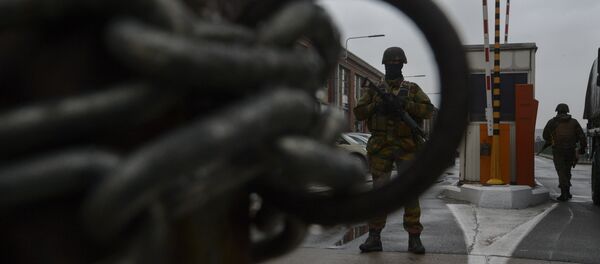 Бельгийские солдаты возле аэропорта Завентем 23 марта - Sputnik Беларусь