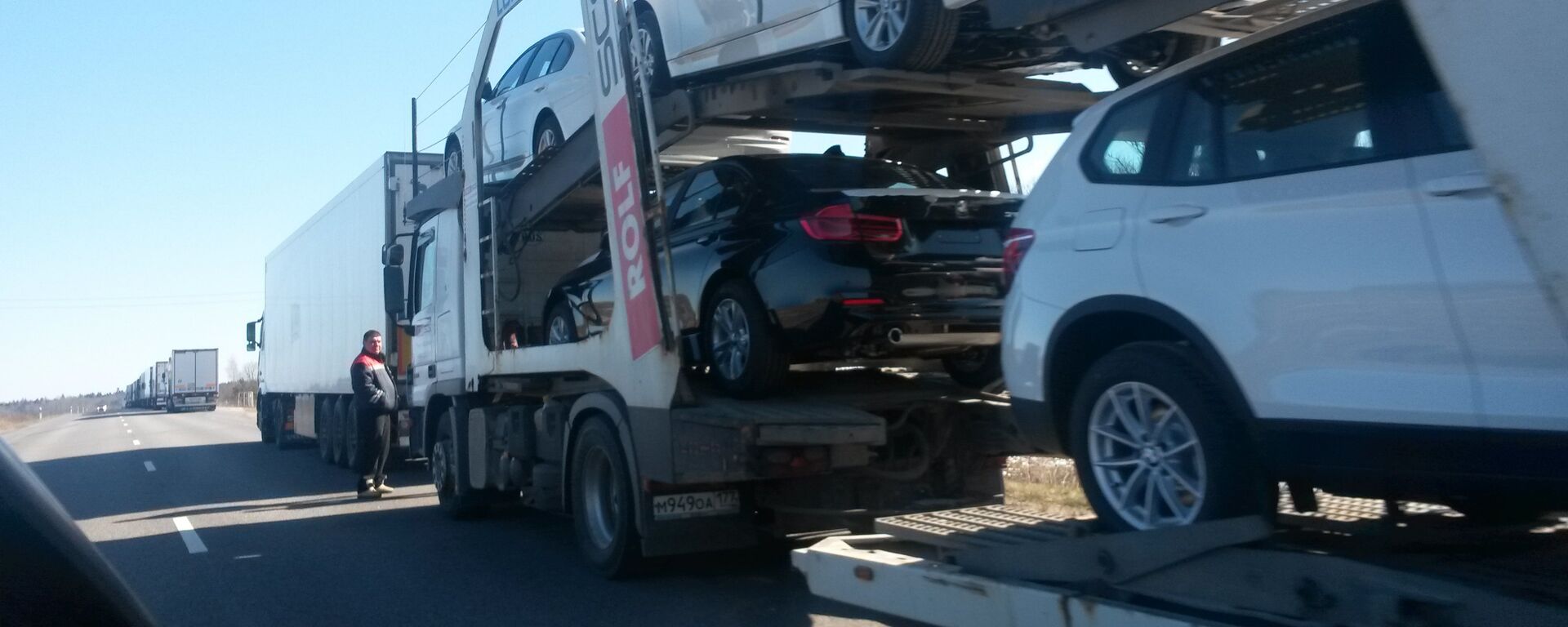 Водители большегрузов в очереди на белорусско-литовской границе - Sputnik Беларусь, 1920, 25.10.2025