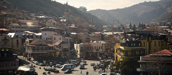 Вид на исторический центр Тбилиси от Метехской церкви - Sputnik Беларусь