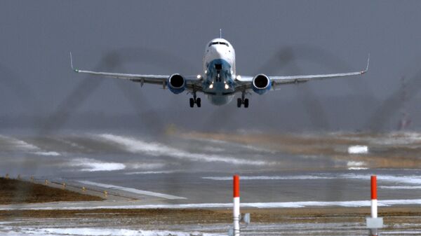 Самолет Boeing 737-800 авиакомпании FlyDubai совершает посадку в аэропорту Внуково - Sputnik Беларусь