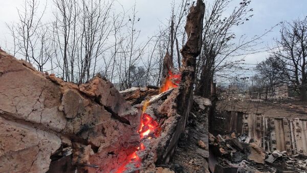 Последствия пожара, архивное фото - Sputnik Беларусь