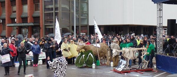 Акция протеста фермеров в Вильнюсе Акция протеста фермеров в Вильнюсе - Sputnik Беларусь