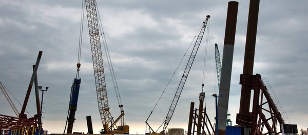 Строительная площадка транспортного перехода через Керченский пролив на острове Тузла - Sputnik Беларусь