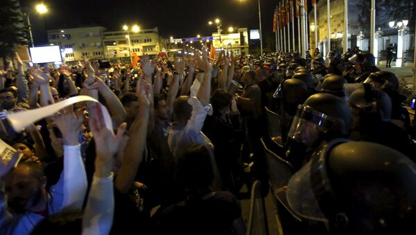 Протесты в Македонии - Sputnik Беларусь