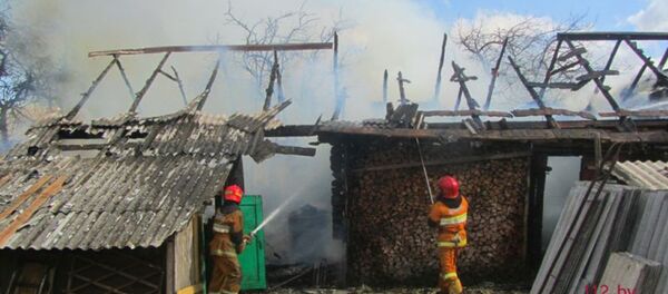 Пожар в деревне Куровичи - Sputnik Беларусь