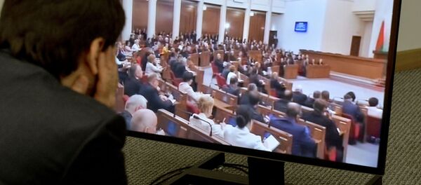 Трансляция послания Лукашенко, архивное фото - Sputnik Беларусь