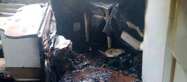 Последствия пожара в Минске Последствия пожара в Минске - Sputnik Беларусь