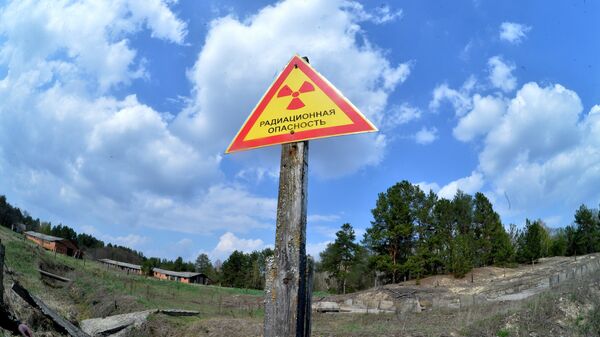 Знак, предупреждающий о радиации, архивное фото - Sputnik Беларусь