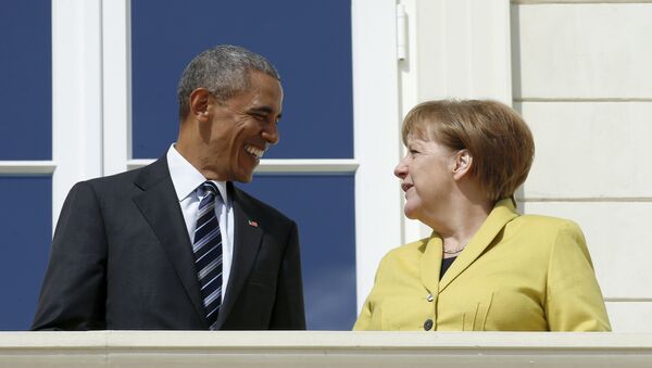 Президент США Обама встретился с канцлером ФРГ Меркель в Ганновере - Sputnik Беларусь
