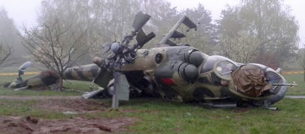 Упавший возле Мозыря вертолет - Sputnik Беларусь