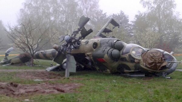 Упавший возле Мозыря вертолет - Sputnik Беларусь