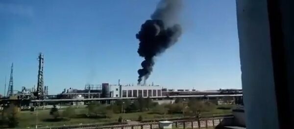 Выброс этилена на заводе Полимир - Sputnik Беларусь