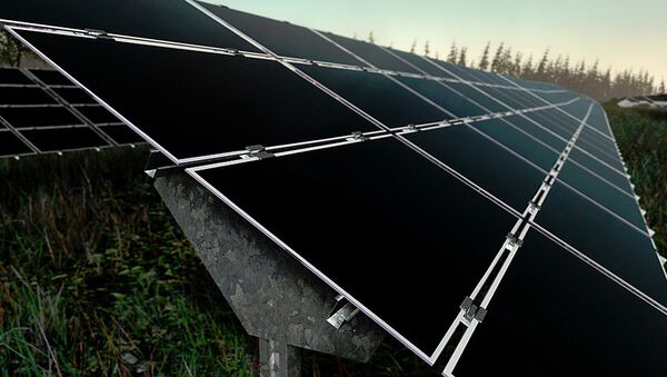 Солнечные батареи электростанции. Архивное фото - Sputnik Беларусь