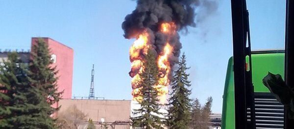 Выброс этилена на заводе Полимир - Sputnik Беларусь