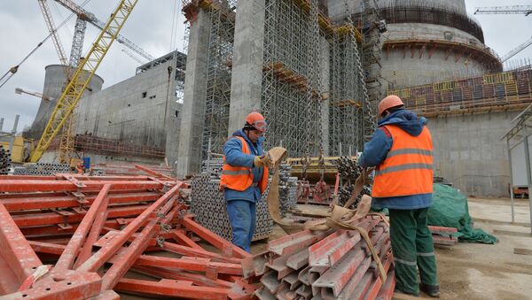 Рабочие на строительстве БелАЭС - Sputnik Беларусь