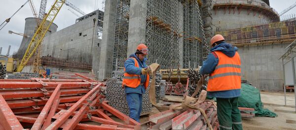 Рабочие на строительстве БелАЭС - Sputnik Беларусь