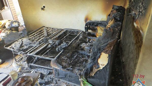 Последствия пожара в квартире в Минске - Sputnik Беларусь