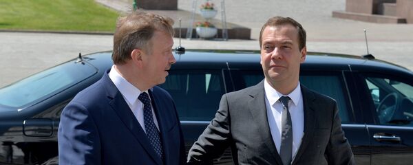 Премьер-министр России Дмитрий Медведев прибыл в Могилев - Sputnik Беларусь